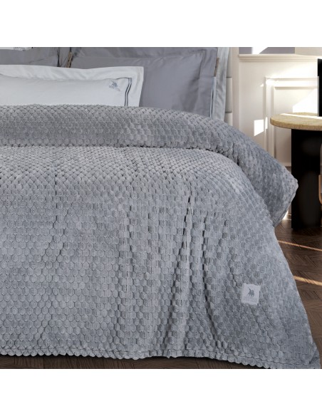 Κουβέρτα Fleece Υπέρδιπλη 220X240 Greenwich Polo Club 3476 GREY