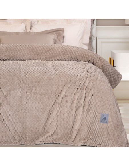 Κουβέρτα Fleece Μονή 160X220 Greenwich Polo Club 3475 TAUPE